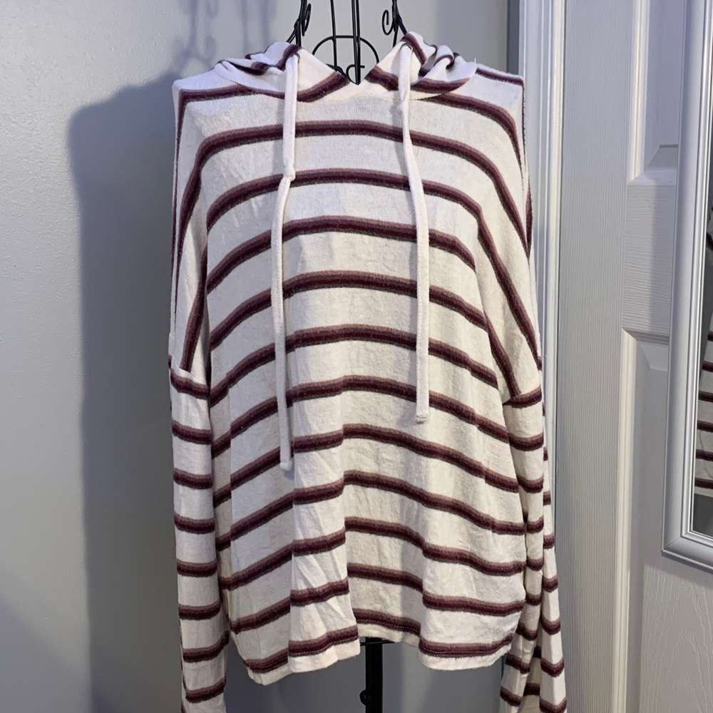 Pink Rose Sweater Material Sweatshirt